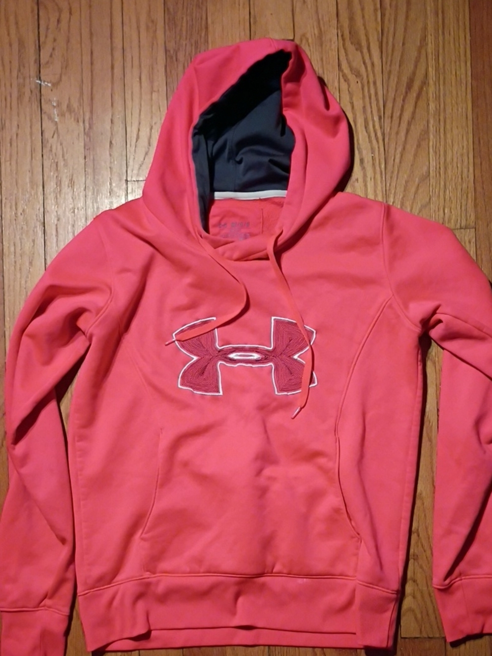 Under Armour Coral Pink Hoodie with Black Hood Lining